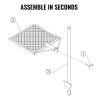 Swivel Campfire Grill, Fire Pit Grill Grate over Fire Pits, Heavy Duty Steel Grill Grates, 360° Adjustable Open Fire Outdoor Cooking Equipment