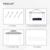 12x12 Pop Up Gazebo Sun Shade Instant Folding with Mesh Sidewall Netting, 3-Level Adjustable Height and Storage Bag, Gray