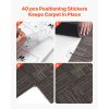 Carpet Tiles Reusable 24x24 inch, 24 PCS Modular Carpet Square Rug, Commercial Floor Soft Padded for Seamless Cover 96sq.ft²