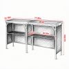 Extra Long Folding Portable Bar Table 77.95" x 15.16" x 34.65", Tradeshow Podium Table with Carrying Case, for Party Picnic & Exhibition