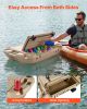 Floating Cooler, 40 QT Floating Ice Chest with Dry Storage & Tow Rope, Premium LLDPE Amphibious Drink Cooler for Water & Land