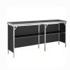 Extra Long Folding Portable Bar Table 77.95" x 15.16" x 34.65", Tradeshow Podium Table with Carrying Case, for Party Picnic & Exhibition