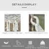 Extra Large Boho Hammock with Macrame Tassel Fringe, Includes Carrying Bag, Indoor Outdoor Tree Hammock for Porch, Backyard, Camping, White