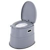 Portable Toilet for Camping, Porta Potty with 1.3 Gal Detachable Inner Bucket & Removable Paper Holder, Commode with Dual Lids