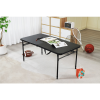 4 Foot Fold-in-Half Adjustable Folding Table, Rich Black(Shipment from Walmart)
