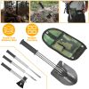 6-in-1 Multi Tool Survival Kit Shovel Knife Axe Saw Nail Puller w/ Pouch Outdoor Gear Camping