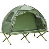 1 Person Folding Camping Cot, Portable Outdoor with Carry Bag, 2-in-1 Elevated Camping Bed Tent Single