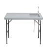 Folding Portable Fish Fillet & Hunting & Cutting Table with Sink Faucet