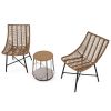3 Piece Outdoor Furniture Set with Pet Housefor Patio Yard