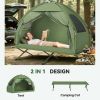 Camping Tent Cot, Single Person Folding Cot Combo, Off-Ground Tent, Covered Outdoor Bed with Carry Bag for Hiking, Camping