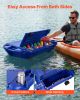 Floating Cooler, 40 QT Floating Ice Chest with Dry Storage, Wheels & Tow Rope, Premium LLDPE Amphibious Drink Cooler for Water & Land