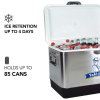 Yakimoto Ice Chest Beverage Beer Cooler Box With Bottle Opener, 51L/54Qt Stainless Steel Portable Insulated Ice Bucket, Sturdy And Leak-proof