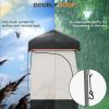 Camping Shower Tent, Portable Privacy Shelter with Solar Shower Bag, Removable Floor and Carrying Bag, Black