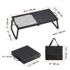 Folding Campfire Grill, Heavy Duty Steel Mesh Grate, 22.4" Portable Camping Grates Over Fire Pit, Camp Fire Cooking Equipment with Legs Carrying Bag