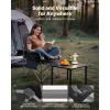 Oversized Camping Chairs, 450 lbs Heavy Duty Support, Portable Folding Camp Chairs with Padded Backrest & Armrests, Cup Holder & Side Pocket