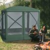 Ventilated Pop-Up Canopy: 7x7FT Green Screen Tent for Outdoor Activities