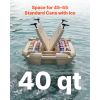 Floating Cooler, 40 QT Floating Ice Chest with Dry Storage & Tow Rope, Premium LLDPE Amphibious Drink Cooler for Water & Land