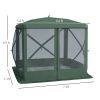Ventilated Pop-Up Canopy: 7x7FT Green Screen Tent for Outdoor Activities