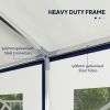 16.5' x 33' Large Party Tent, Heavy Duty Outdoor Canopy Tent with Removable Sidewalls, 10 Windows, Blue
