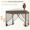 Portable Party Pavilion: 10x10 Pop Up Gazebo Canopy Tent with Netting & Wheeled Bag