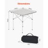 Folding Camping Table, Portable Roll Up Side Tables, Small Lightweight Aluminum Beach Table, Compact with Carry Bag, for Outdoor Cooking, Tailgating
