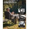 Oversized Camping Chairs, 450 lbs Heavy Duty Support, Portable Folding Camp Chairs with Padded Backrest & Armrests, Cup Holder & Side Pocket
