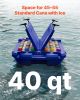 Floating Cooler, 40 QT Floating Ice Chest with Dry Storage, Wheels & Tow Rope, Premium LLDPE Amphibious Drink Cooler for Water & Land