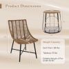 3 Piece Outdoor Furniture Set with Pet Housefor Patio Yard