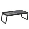 Folding Campfire Grill, Heavy Duty Steel Mesh Grate, 22.4" Portable Camping Grates Over Fire Pit, Camp Fire Cooking Equipment with Legs Carrying Bag