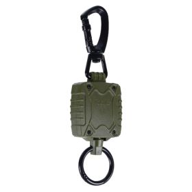 Outdoor Fishing Retractable Metal Hanging Buckle (Color: Green, Type: Style B)