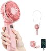 Portable Handheld Fan, Portable Fan Rechargeable, 4000mAh, 180° Adjustable, 6 Speed Wind, Display Electricity in Real Time