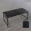 Outdoor quick-open tactical folding table, portable, with portable opening, stainless steel camping outdoor table