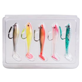T-Tail False Bait Single Hook Full Swimming Submerged Imitation Soft Lure (Color: Multi-Color, Type: DW6092N6A)