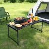 Outdoor quick-open tactical folding table, portable, with portable opening, stainless steel camping outdoor table