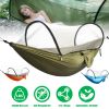 Camping Hammock with Mosquito Net 3-in-1 Portable Hammock Tent with Built-In Mosquito Net Dual-Way Zippers 440lbs Capacity Attached Storage Pocket for